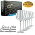 Gabriel Glas Gold Set: Edle Gläser im Set für Weingenuss auf höchstem Niveau – perfekt für Kenner und Genießer+ spezielles Pflegetuch