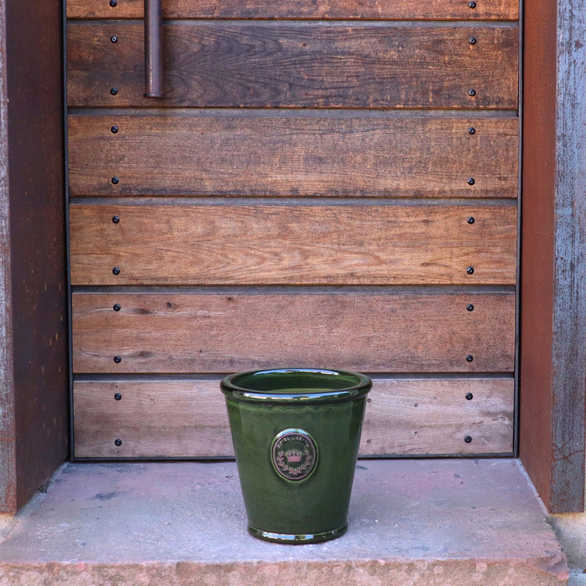 Glasierter Pflanzkübel "Garden Green" Höhe 19 bis 38 cm