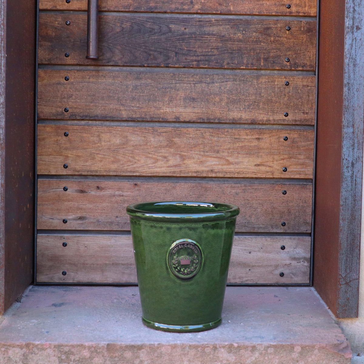 Glasierter Pflanzkübel "Garden Green" Höhe 19 bis 38 cm