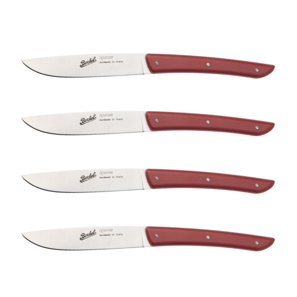 BERKEL Steakmesser, 4er-Set in verschiedenen Farben, hochwertige Schneidemesser von Berkel
