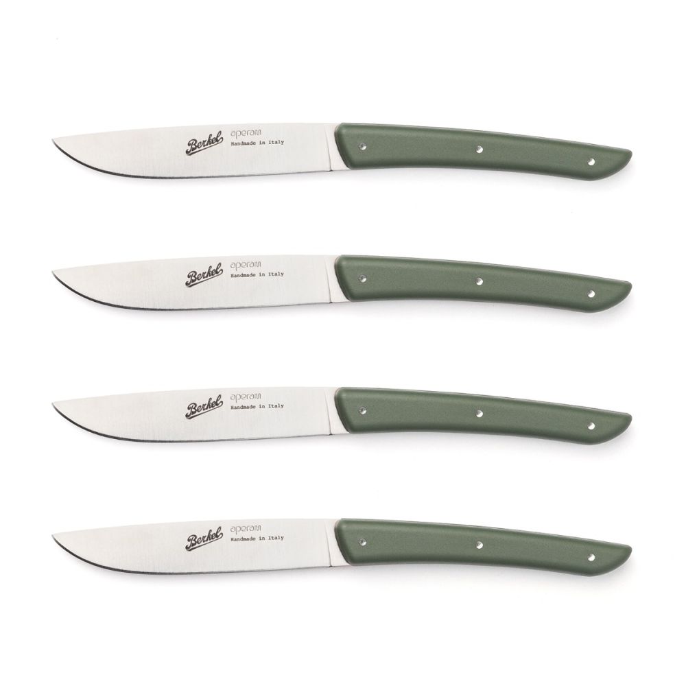 BERKEL Steakmesser, 4er-Set in verschiedenen Farben, hochwertige Schneidemesser von Berkel