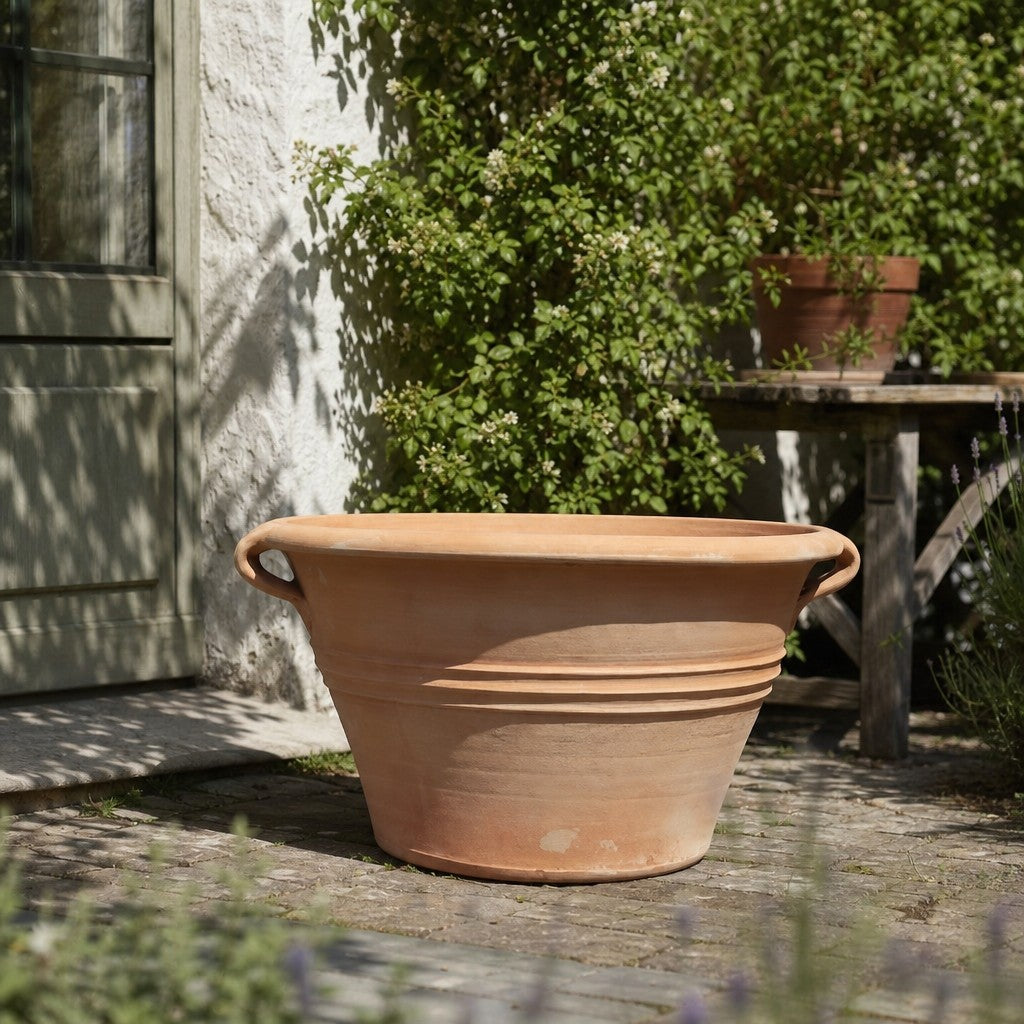 Terrakotta Pflanzkübel Sorbus mit Henkeln Durchmesser 40-60 cm