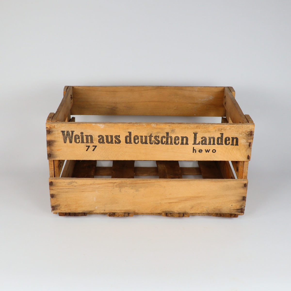 Originale Vintage Weinkiste Holz aus der Pfalz mit Aufschrift